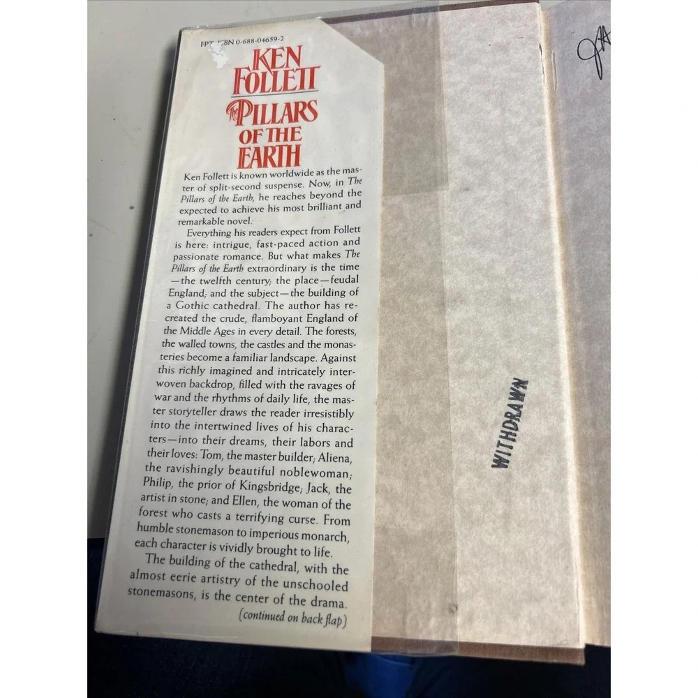 The Pillars of the Earth by Ken Follett First Edition Hardcover GOOD